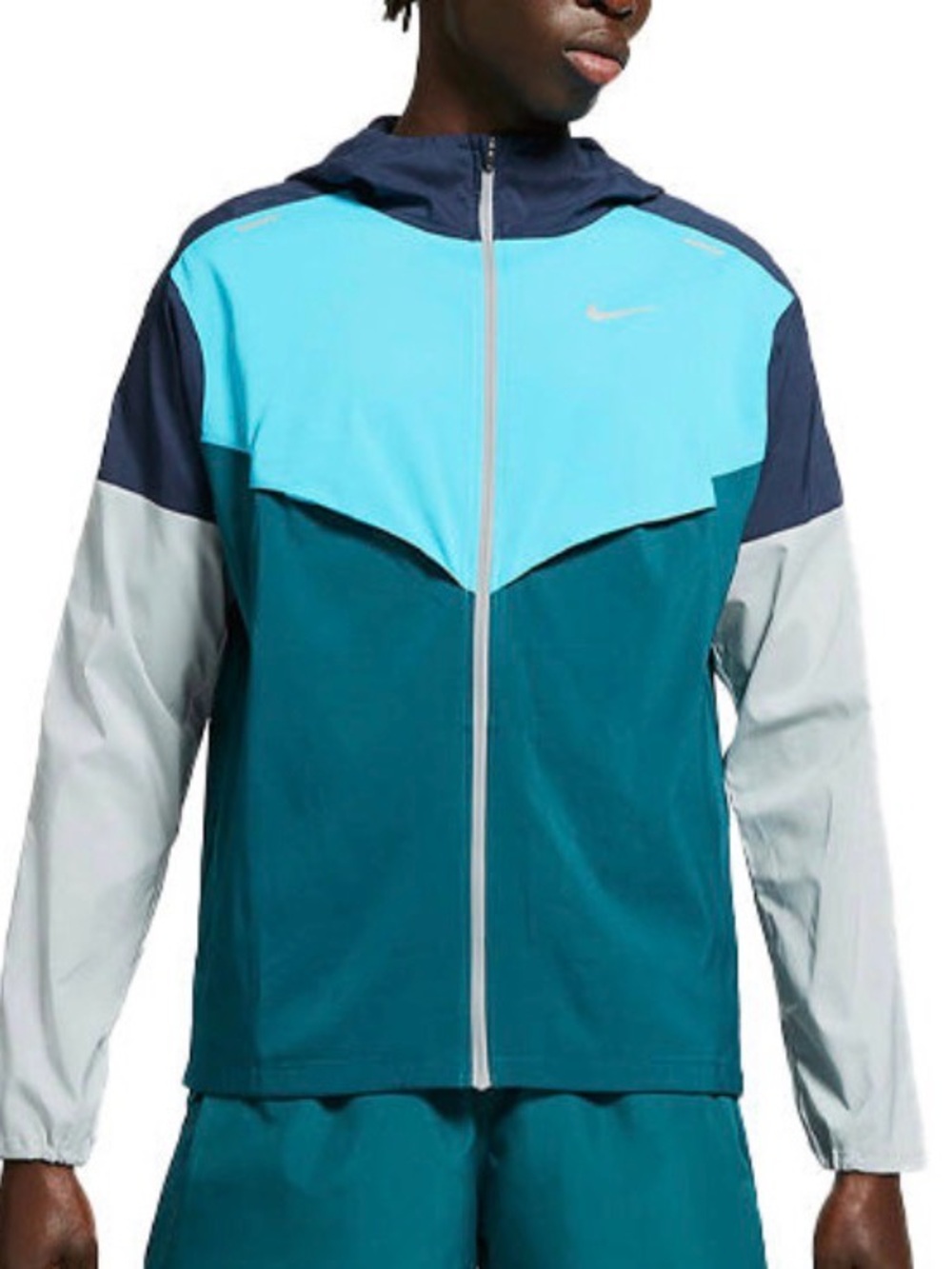 Nike Men’s Colorblock Utility Jacket - Teal/Light Blue/Gray